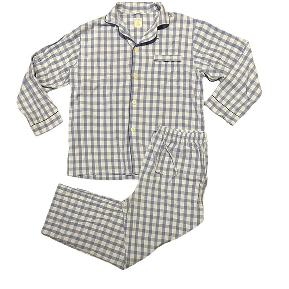 Brooks Brothers Other - Brooks Brothers Men's Pajama Set Medium Long Sleeves Pants Blue Check Old Money